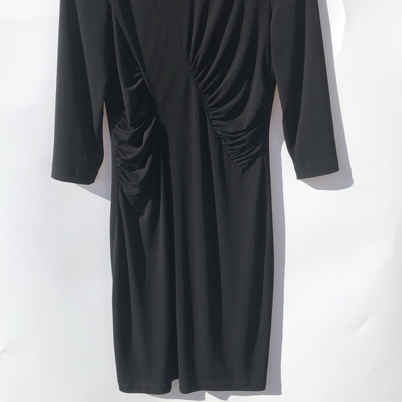 David Meister quarter sleeve ruched dress - Picture 6 of 10
